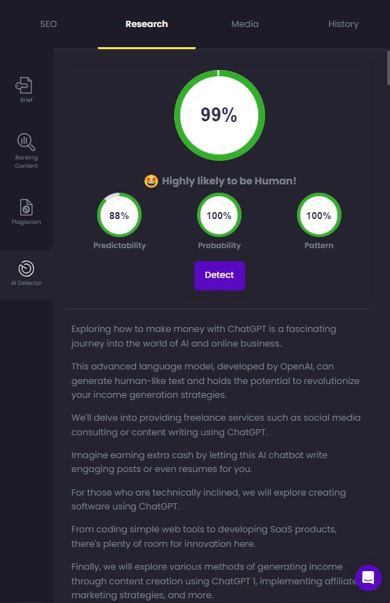 Content at Scale - AI Detection 99% Human