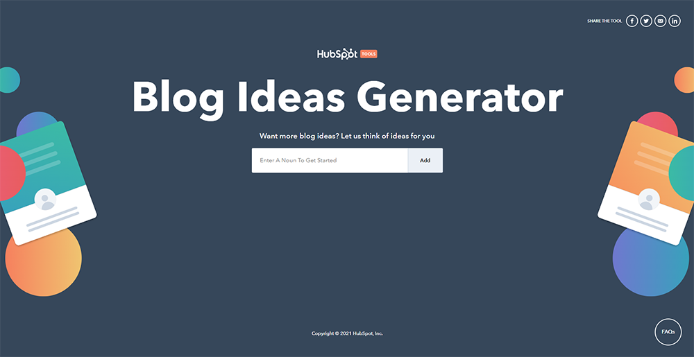 HubSpot Blog Ideas Generator