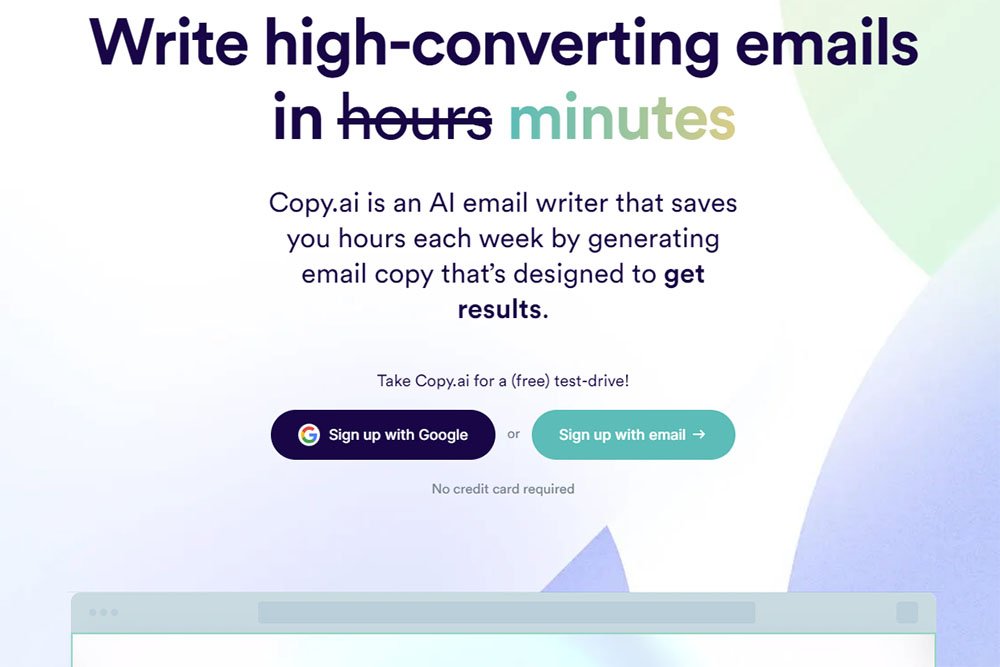 Copy.ai Email Writer Tool