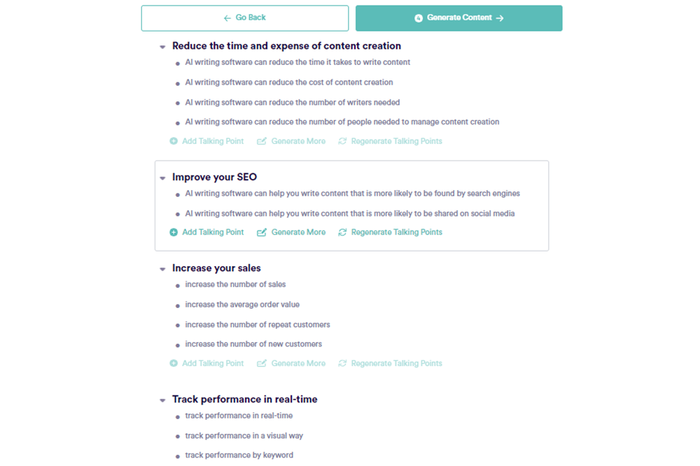 Copy.ai - Talking Points