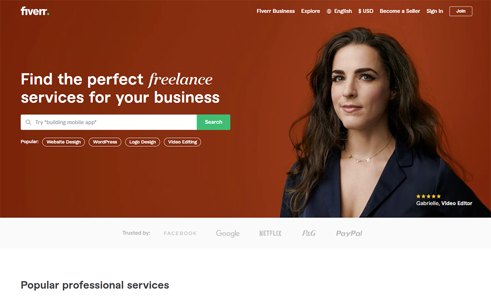 Fiverr - Freelance Outsourcing Services