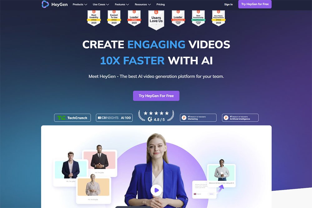 HeyGen IO Video Editor - Create Engaging Video 10X Faster with AI