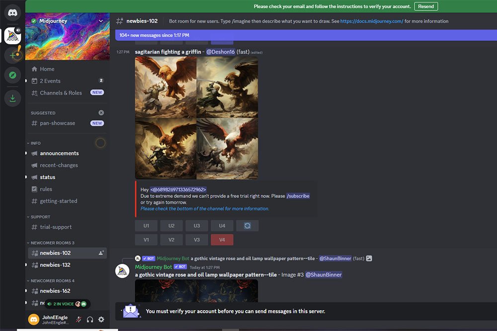 Navigating the Midjourney Discord Server