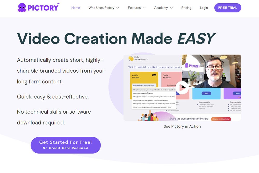 Pictory AI Video Editing Tool