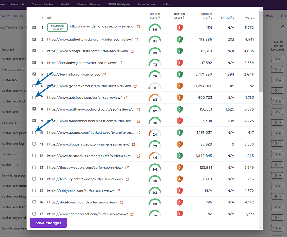 SERP Analyzer - Include or Exclude Competitors