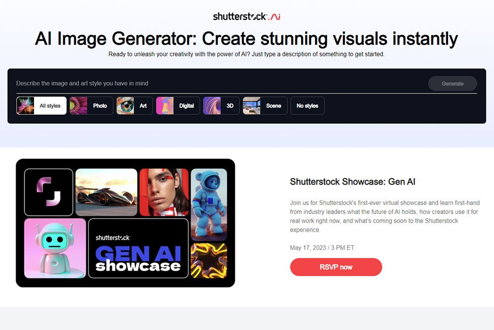 Shutterstock AI Image Generator