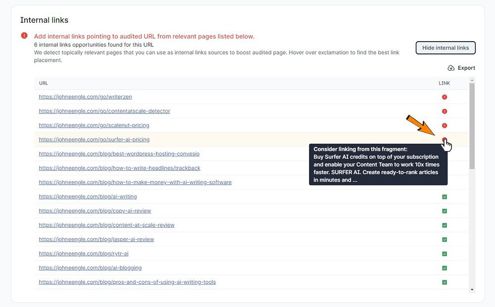 Discover Opportunities to Add Internal Links to Existing Posts on Your Site