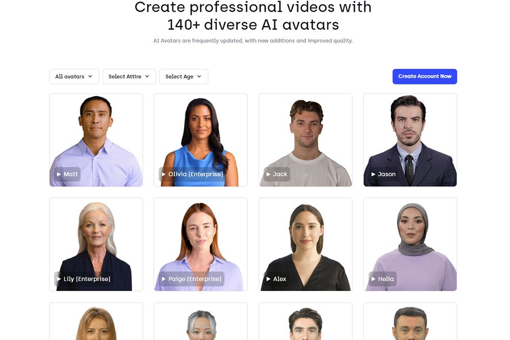 Synthesia AI Avatars - Create Professional Videos with 140+ Diverse AI Avatars