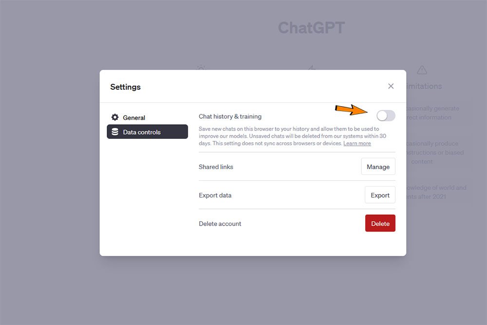 How to Disable Chat History in ChatGPT