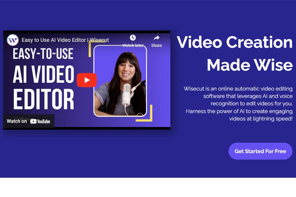 WiseCut AI Video Editing Software