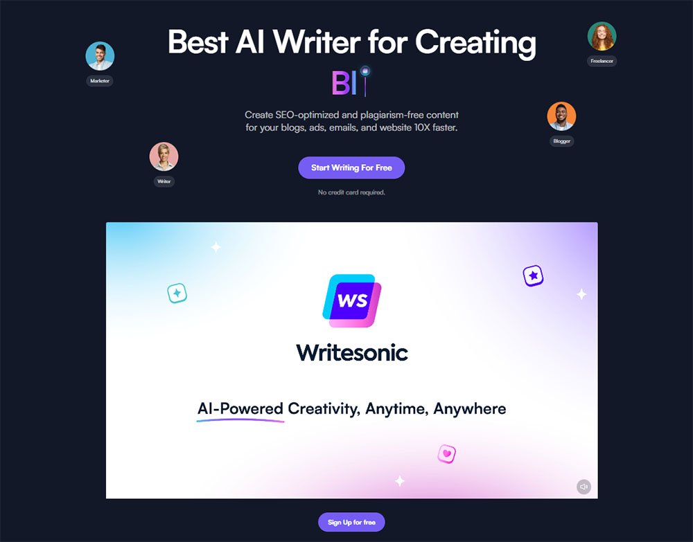 WriteSonic AI Writing Tool